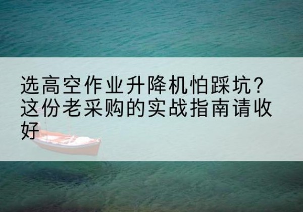 永福高空作业升降机厂家推荐-选高空作业升降机怕踩坑？这份老采购的实战指南请收好